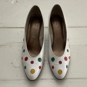 *VINTAGE* Polkadot Wedges - sz 8.5